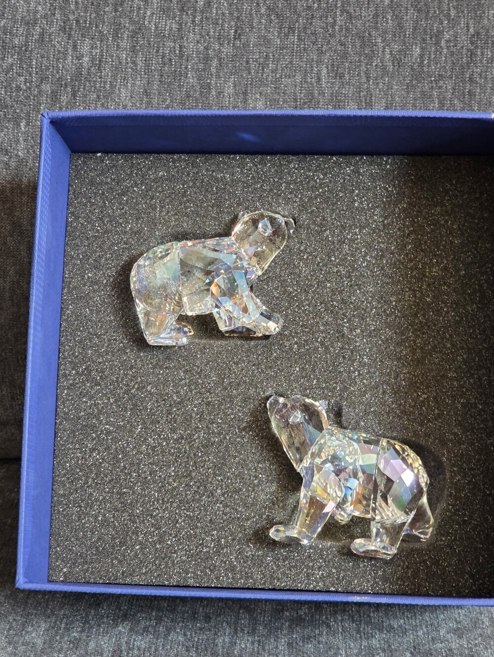 Swarovski SCS-exclusive Polar Bear Cubs Crystal 1079156 Figurines w/Box AUSTRIA